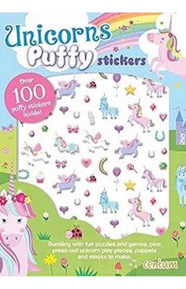 Puffy Sticker Book Unicorns Paperback